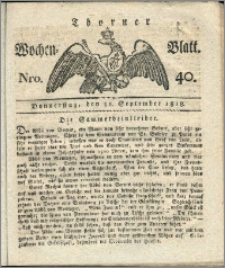 Thorner Wochen-Blatt 1818, Nro. 40