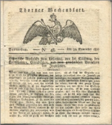 Thorner Wochenblatt 1820, Nro. 48