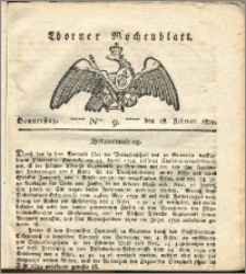 Thorner Wochenblatt 1822, Nro. 9