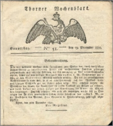 Thorner Wochenblatt 1822, Nro. 51
