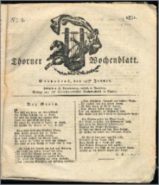 Thorner Wochenblatt 1831, Nro. 3 + Intelligenz Nachrichten