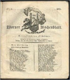 Thorner Wochenblatt 1831, Nro. 6 + Intelligenz Nachrichten