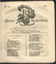 Thorner Wochenblatt 1831, Nro. 19 + Intelligenz Nachrichten