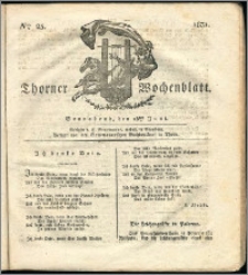 Thorner Wochenblatt 1831, Nro. 25 + Intelligenz Nachrichten, Beilage, Publikandum