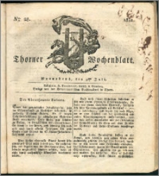 Thorner Wochenblatt 1831, Nro. 28 + Intelligenz Nachrichten