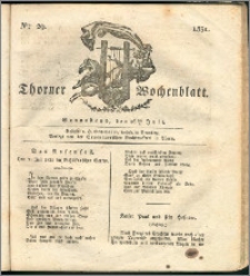 Thorner Wochenblatt 1831, Nro. 29 + Intelligenz Nachrichten, Beilage