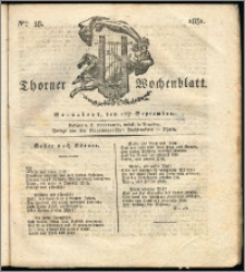 Thorner Wochenblatt 1831, Nro. 38 + Intelligenz Nachrichten, Beilage