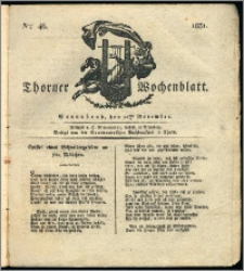 Thorner Wochenblatt 1831, Nro. 46 + Intelligenz Nachrichten