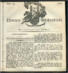 Thorner Wochenblatt 1832, Nro. 19 + Intelligenz Nachrichten