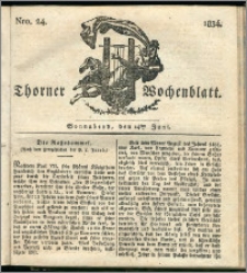 Thorner Wochenblatt 1834, Nro. 24 + Beilage