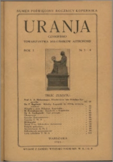 Uranja 1922, R. 1 nr 3/4