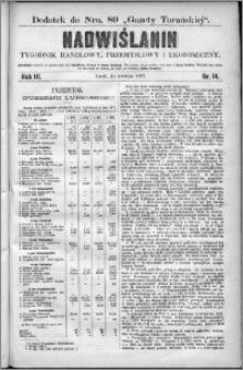 Nadwiślanin : tygodnik handlowy, przemysłowy i ekonomiczny 1875, R. 3 nr 14