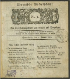 Thornische Wochenschrift 1825, Nro. 1