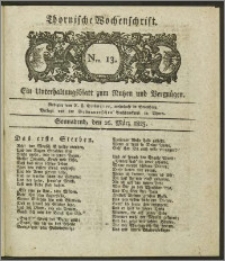 Thornische Wochenschrift 1825, Nro. 13 + Beilage