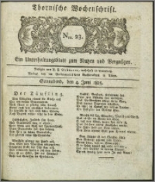 Thornische Wochenschrift 1825, Nro. 23 + Beilage