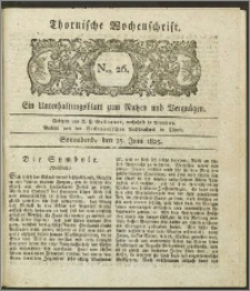 Thornische Wochenschrift 1825, Nro. 26 + Beilage