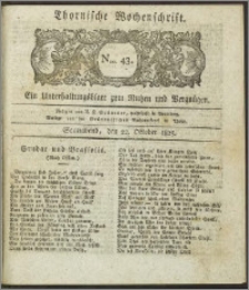 Thornische Wochenschrift 1825, Nro. 43 + Beilage