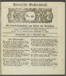 Thornische Wochenschrift 1825, Nro. 49 + Beilage