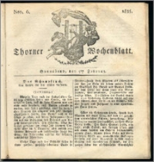 Thorner Wochenblatt 1835, Nro. 6 + Beilage