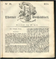 Thorner Wochenblatt 1835, Nro. 16 + Beilage