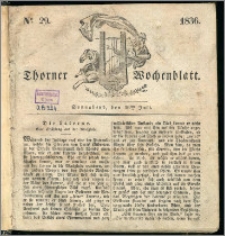 Thorner Wochenblatt 1836, Nro. 29 + Beilage, Thorner wöchentliche Zeitung