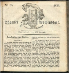 Thorner Wochenblatt 1836, Nro. 35 + Beilage, Zweite Beilage, Thorner wöchentliche Zeitung