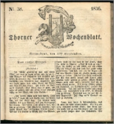 Thorner Wochenblatt 1836, Nro. 38 + Beilage, Thorner wöchentliche Zeitung