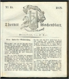 Thorner Wochenblatt 1839, Nro. 18 + Beilage, Thorner wöchentliche Zeitung