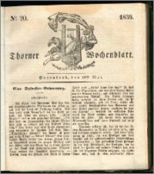 Thorner Wochenblatt 1839, Nro. 20 + Beilage, Thorner wöchentliche Zeitung