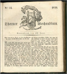 Thorner Wochenblatt 1839, Nro. 24 + Beilage, Thorner wöchentliche Zeitung