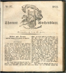 Thorner Wochenblatt 1839, Nro. 27 + Beilage, Zweite Beilage, Thorner wöchentliche Zeitung