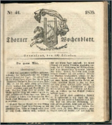 Thorner Wochenblatt 1839, Nro. 41 + Beilage, Thorner wöchentliche Zeitung