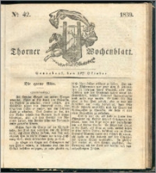 Thorner Wochenblatt 1839, Nro. 42 + Beilage, Thorner wöchentliche Zeitung