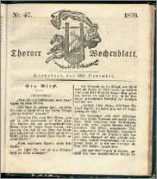 Thorner Wochenblatt 1839, Nro. 47 + Beilage, Thorner wöchentliche Zeitung