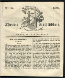 Thorner Wochenblatt 1840, Nro. 35 + Beilage, Zweite Beilage, Thorner wöchentliche Zeitung