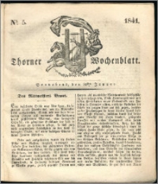 Thorner Wochenblatt 1841, Nro. 5 + Beilage, Thorner wöchentliche Zeitung