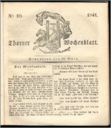 Thorner Wochenblatt 1841, Nro. 10 + Beilage, Thorner wöchentliche Zeitung