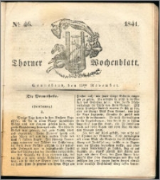 Thorner Wochenblatt 1841, Nro. 46 + Beilage, Thorner wöchentliche Zeitung