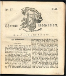 Thorner Wochenblatt 1841, Nro. 47 + Beilage, Thorner wöchentliche Zeitung