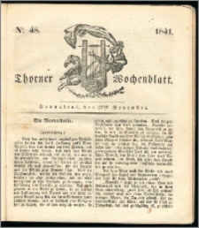 Thorner Wochenblatt 1841, Nro. 48 + Beilage, Thorner wöchentliche Zeitung