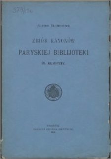 Zbiór kanonów paryskiej biblijoteki św. Genowefy