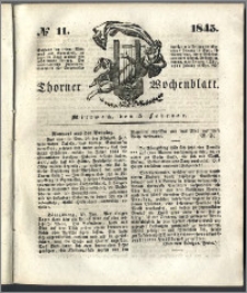 Thorner Wochenblatt 1845, No. 11 + Beilage