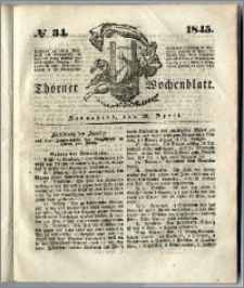 Thorner Wochenblatt 1845, No. 34 + Beilage, Zweite Beilage, Thorner wöchentliche Beitung