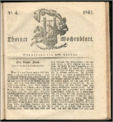 Thorner Wochenblatt 1842, No. 4 + Beilage, Thorner wöchentliche Zeitung