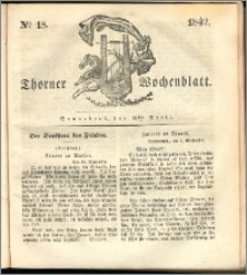 Thorner Wochenblatt 1842, No. 18 + Beilage, Zweite Beilage, Thorner wöchentliche Zeitung