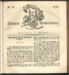 Thorner Wochenblatt 1842, No. 31 + Beilage, Zweite Beilage, Thorner wöchentliche Zeitung