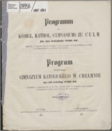 Programm des Königl. Kathol. Gymnasiums zu Culm für das Schuljahr 1860/1861