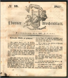 Thorner Wochenblatt 1843, No. 10 + Beilage, Thorner wöchentliche Beitung