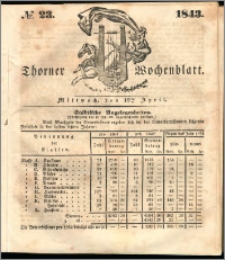Thorner Wochenblatt 1843, No. 23 + Beilage