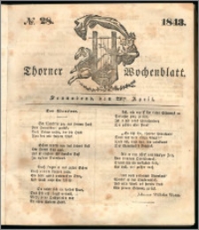 Thorner Wochenblatt 1843, No. 28 + Beilage, Thorner wöchentliche Beitung